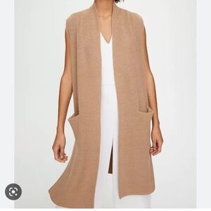 Lumiere Knit Sleeveless Cardigan Wool Blend Vest